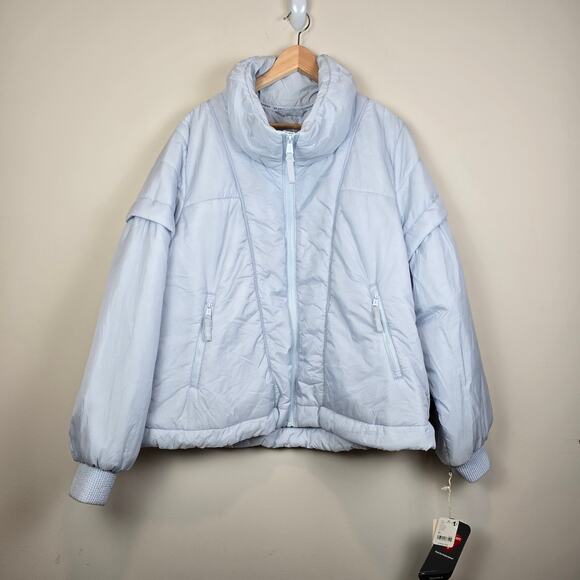 FP Movement Penelope Packable Puffer Jacket Size XL Ice Grey Primaloft Coat - Picture 1 of 5